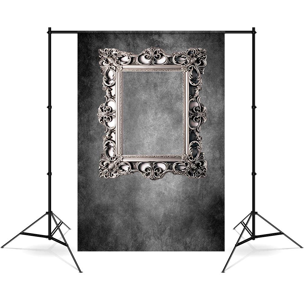 DBackdrop Art Classic Rectangular Photo Frame Gray Tone Abstract Backdrop RR4-58