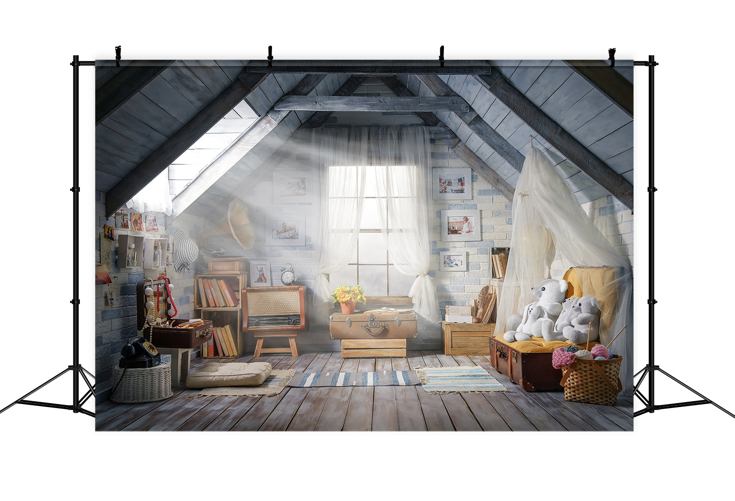 Children's Playroom Attic Photography Backdrop UK RR5-20