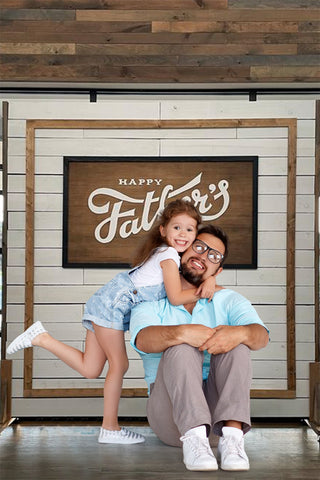 Father's Day Wood Sign Brick Wall Backdrop RR5-24