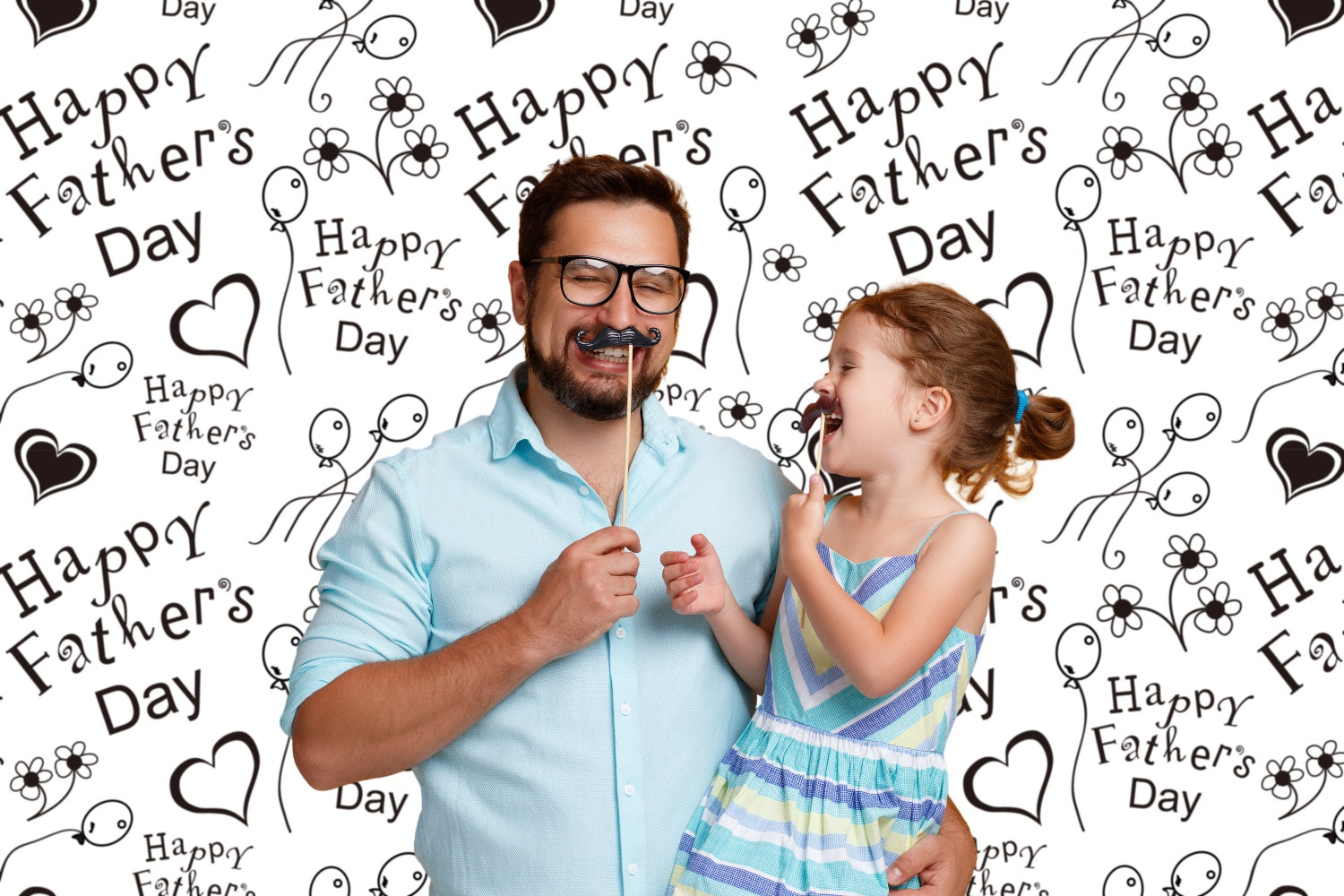 Father's Day Hand Draw Lettering Backdrop RR5-29