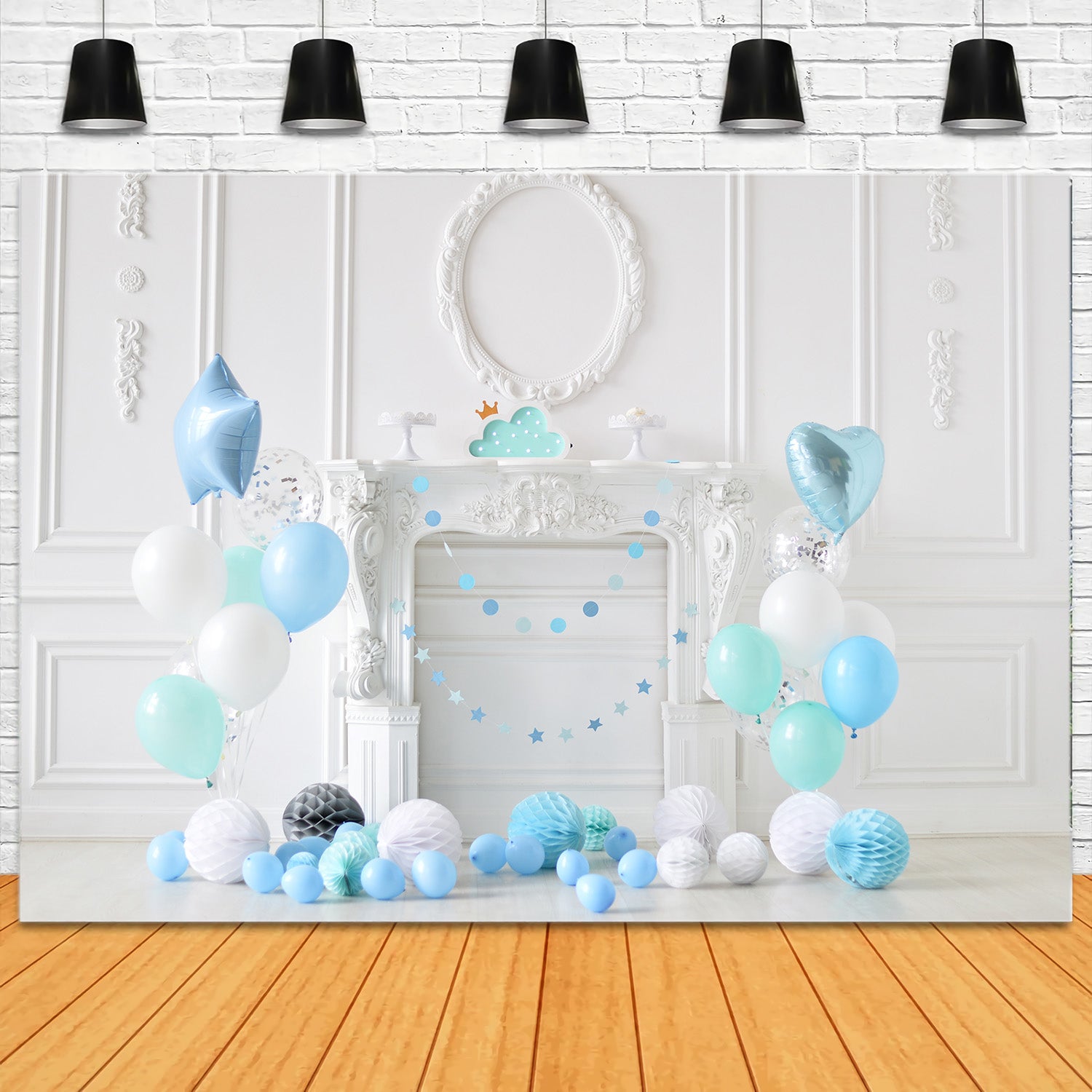 Balloon Decoration Kid's Birthday Backdrop UK RR5-34