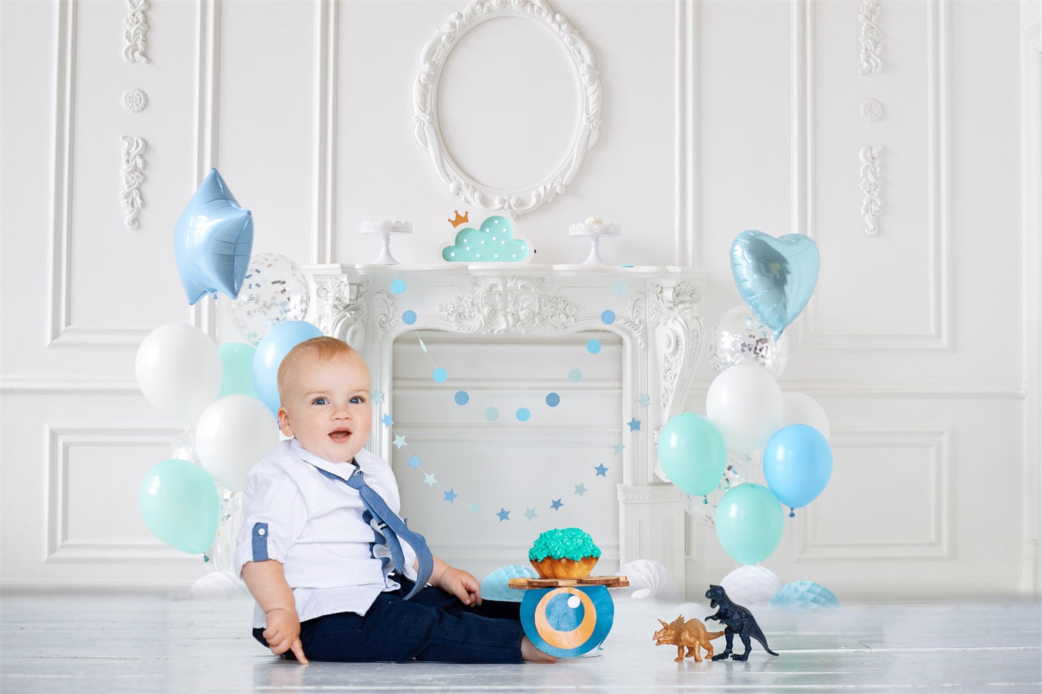 Balloon Decoration Kid's Birthday Backdrop UK RR5-34