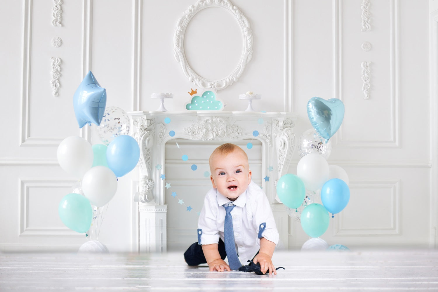 Balloon Decoration Kid's Birthday Backdrop UK RR5-34