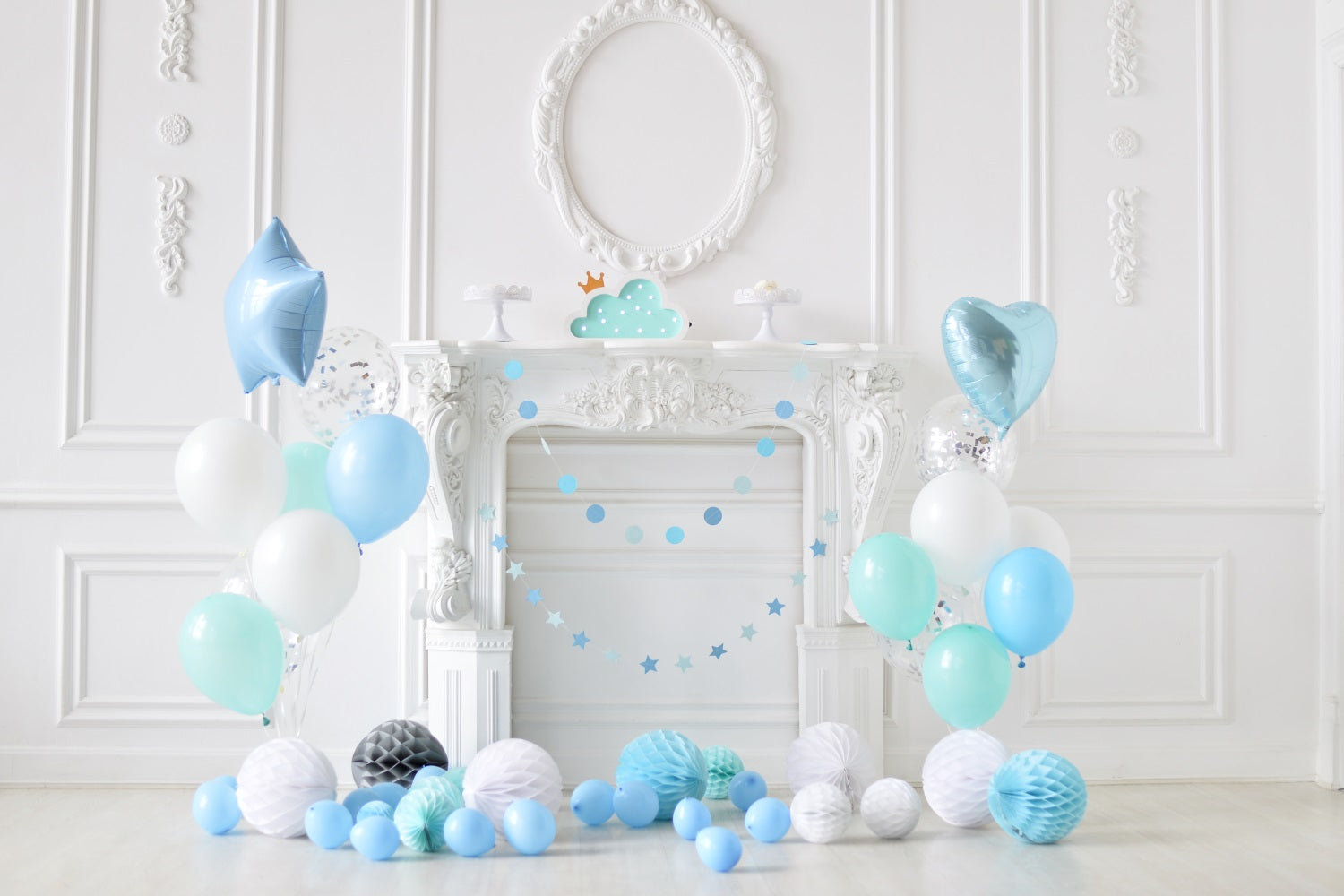 Balloon Decoration Kid's Birthday Backdrop UK RR5-34