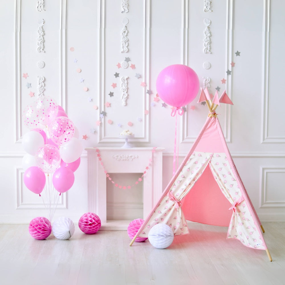 Baby Birthday Cake Smash Pink Backdrop UK RR5-37