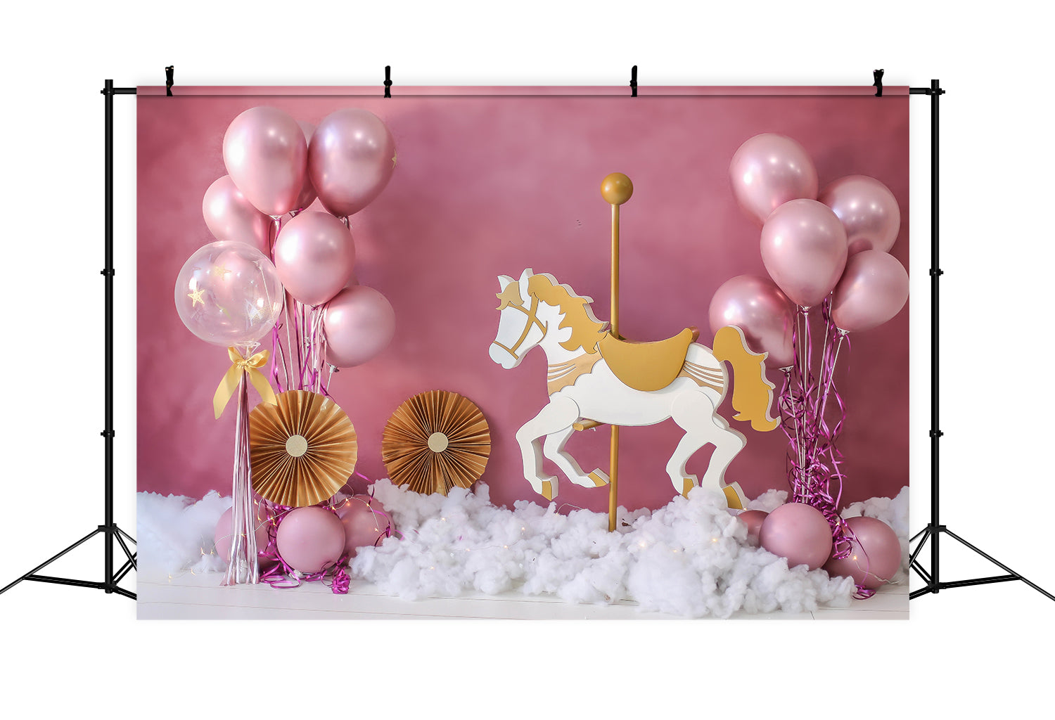 Pink Balloons Kid’s Party Decoration Backdrop UK RR5-39