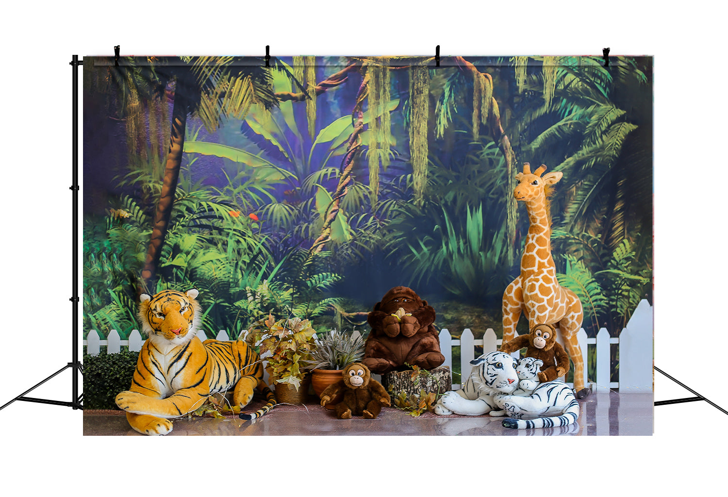 Jungle Animals Safari Kids Party Backdrop UK RR5-45