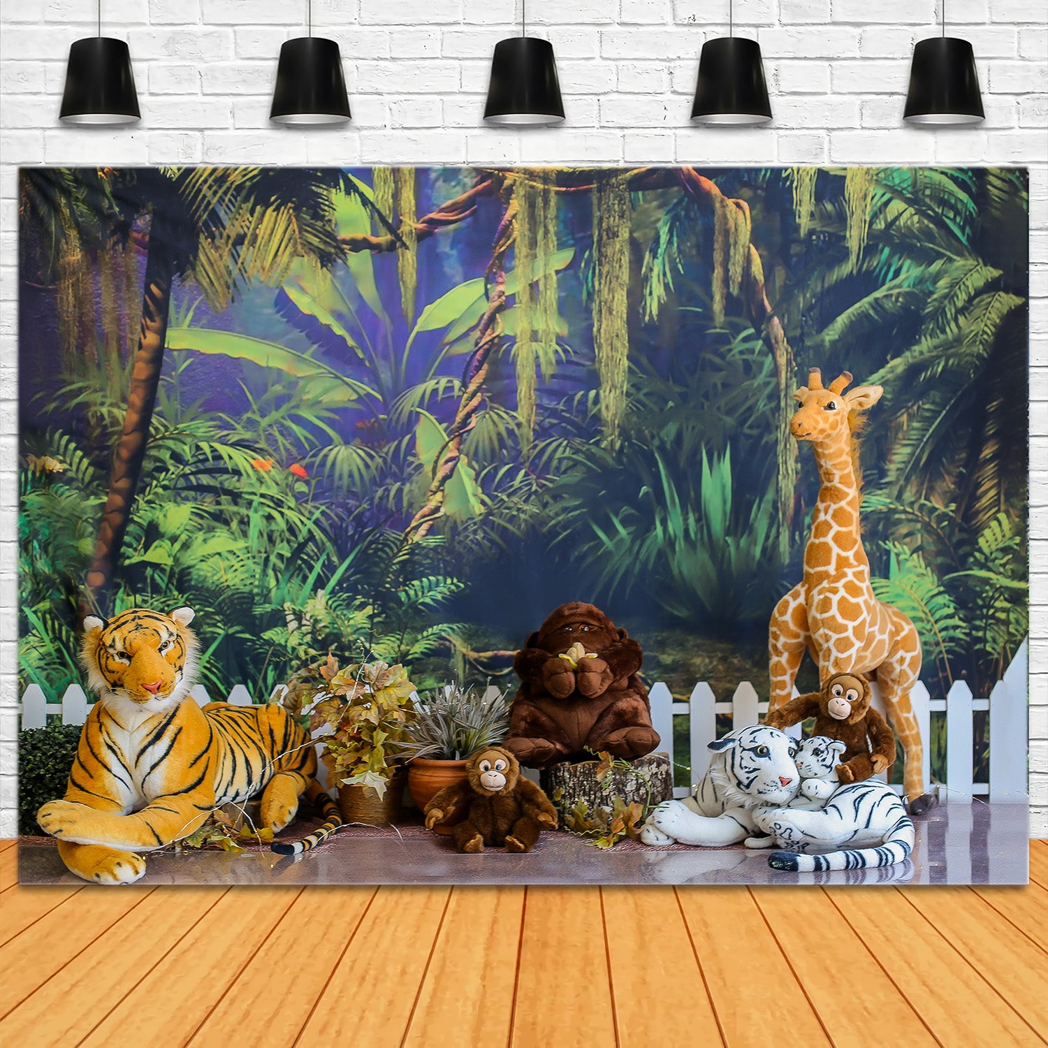 Jungle Animals Safari Kids Party Backdrop UK RR5-45