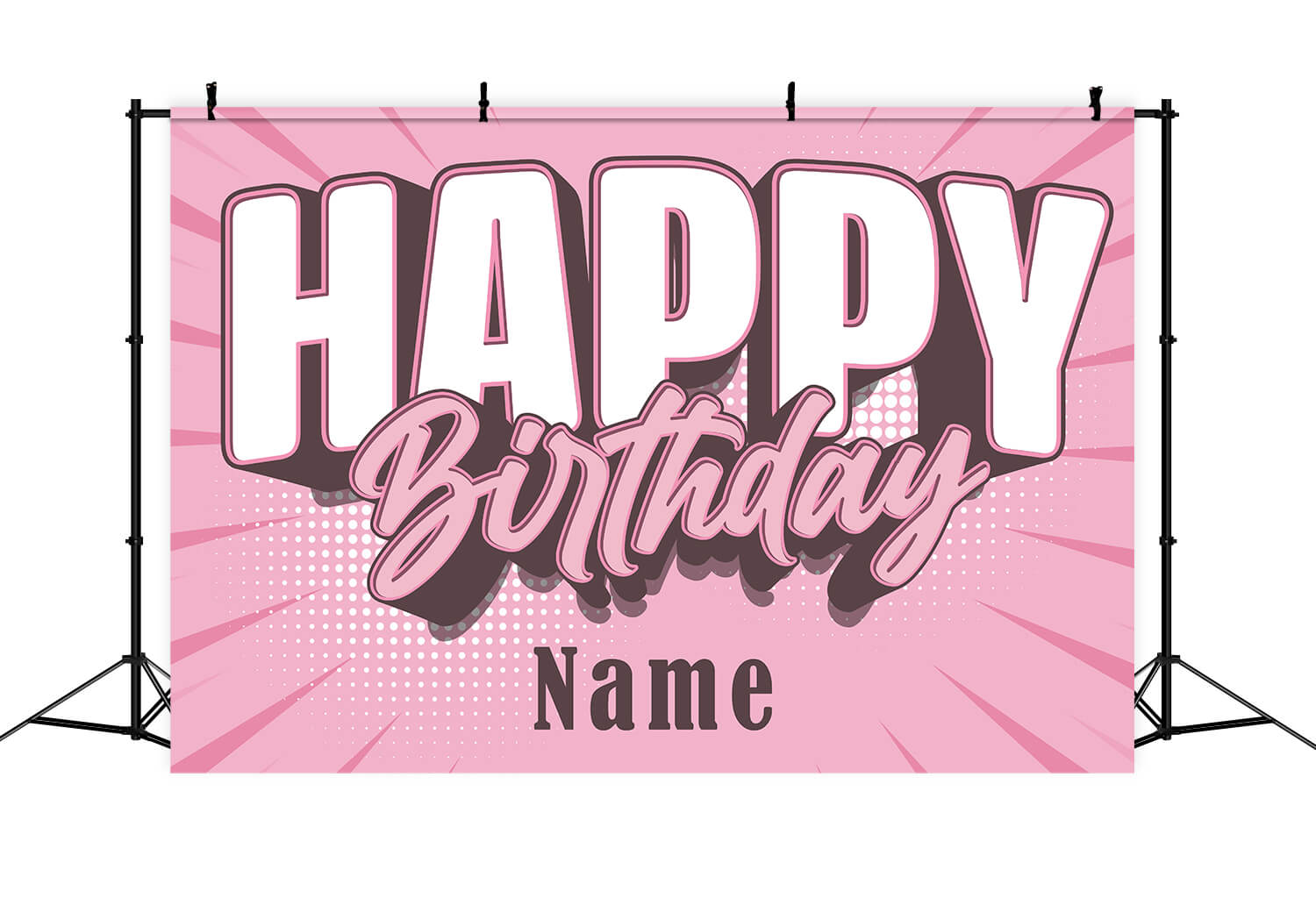 Custom Pink Birthday Party Photography Backdrop RR5-51