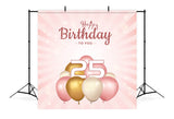 25th Happy Birthday Decoration Custom Backdrop RR5-55