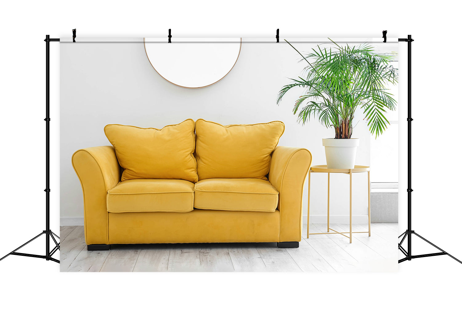 Warm Family Yellow Sofa Backdrop RR5-9