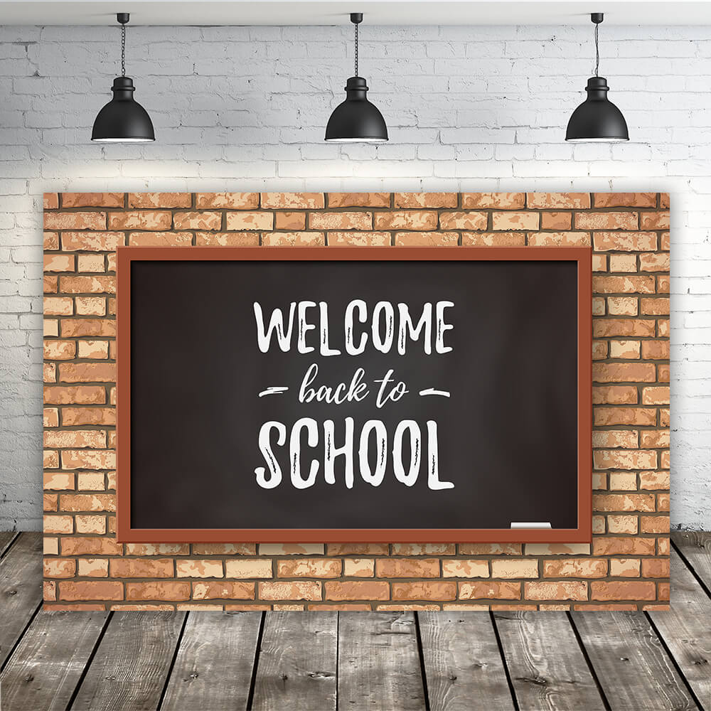 Chalkboard Welcome Back to School Backdrop RR6-28