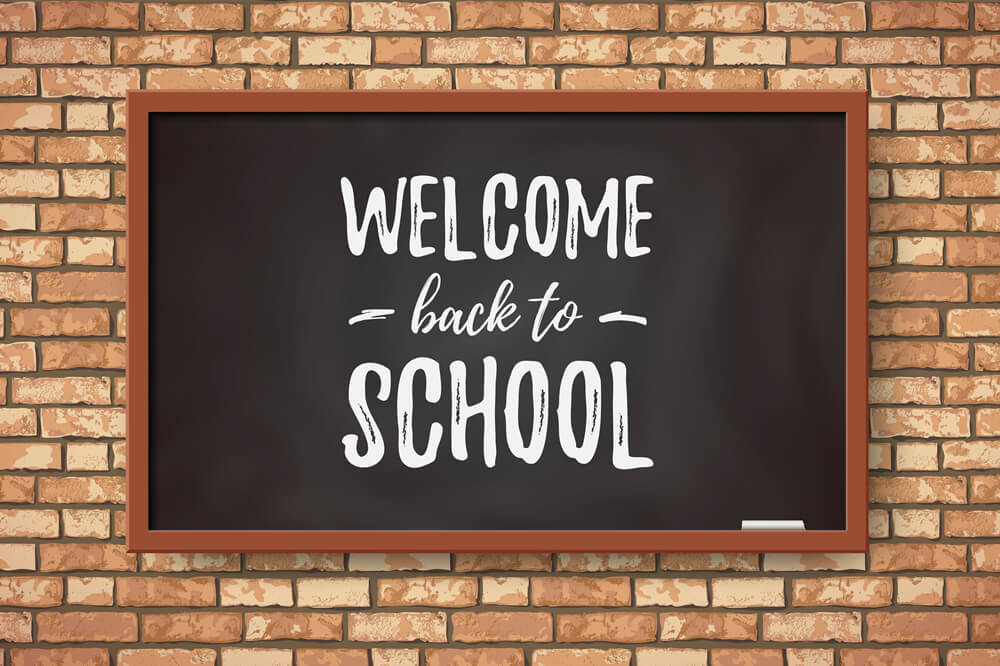 Chalkboard Welcome Back to School Backdrop RR6-28