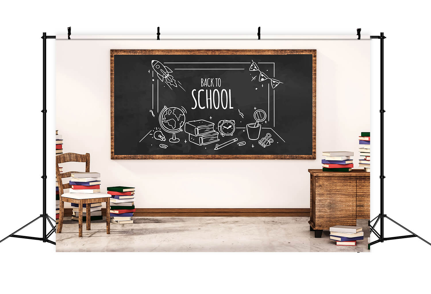 Back to School Classroom Blackboard Backdrop RR6-30