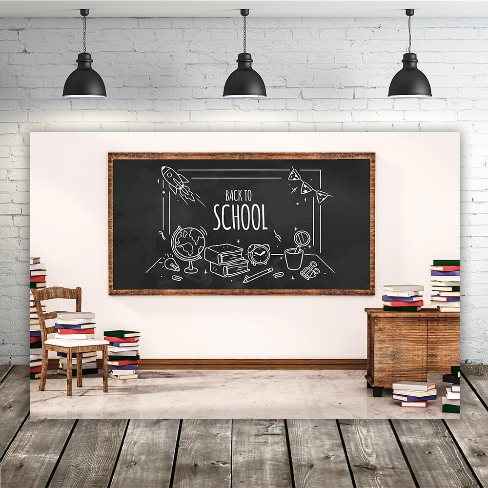 Back to School Classroom Blackboard Backdrop RR6-30