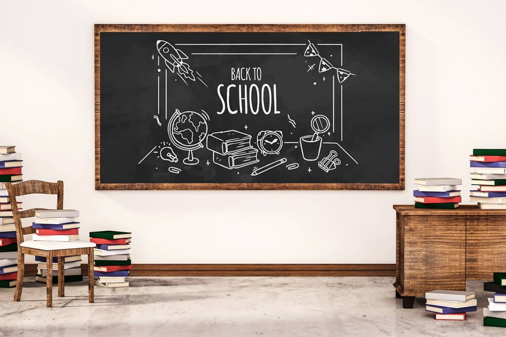 Back to School Classroom Blackboard Backdrop RR6-30