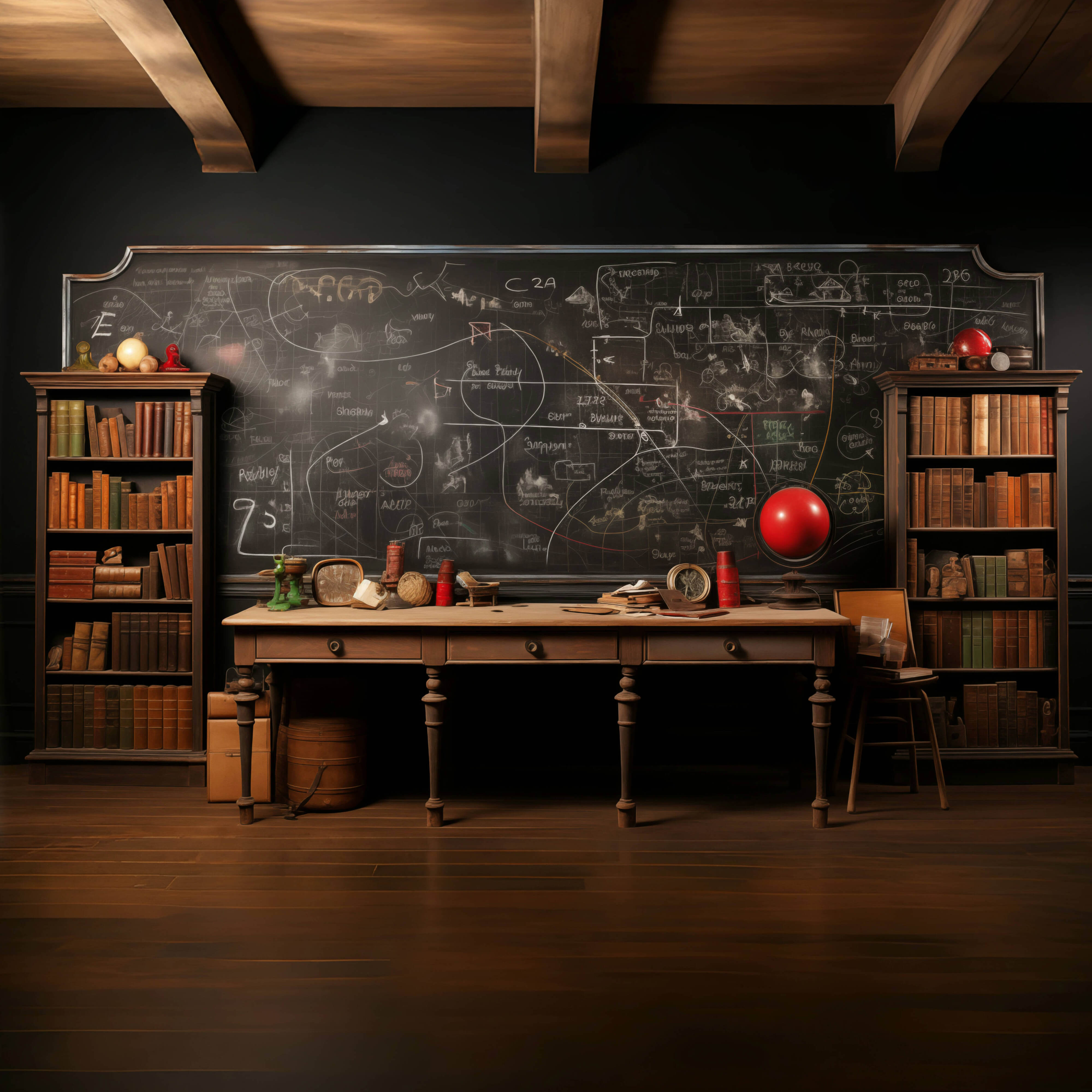 Back to School Old Classroom Photography Backdrop RR6-45