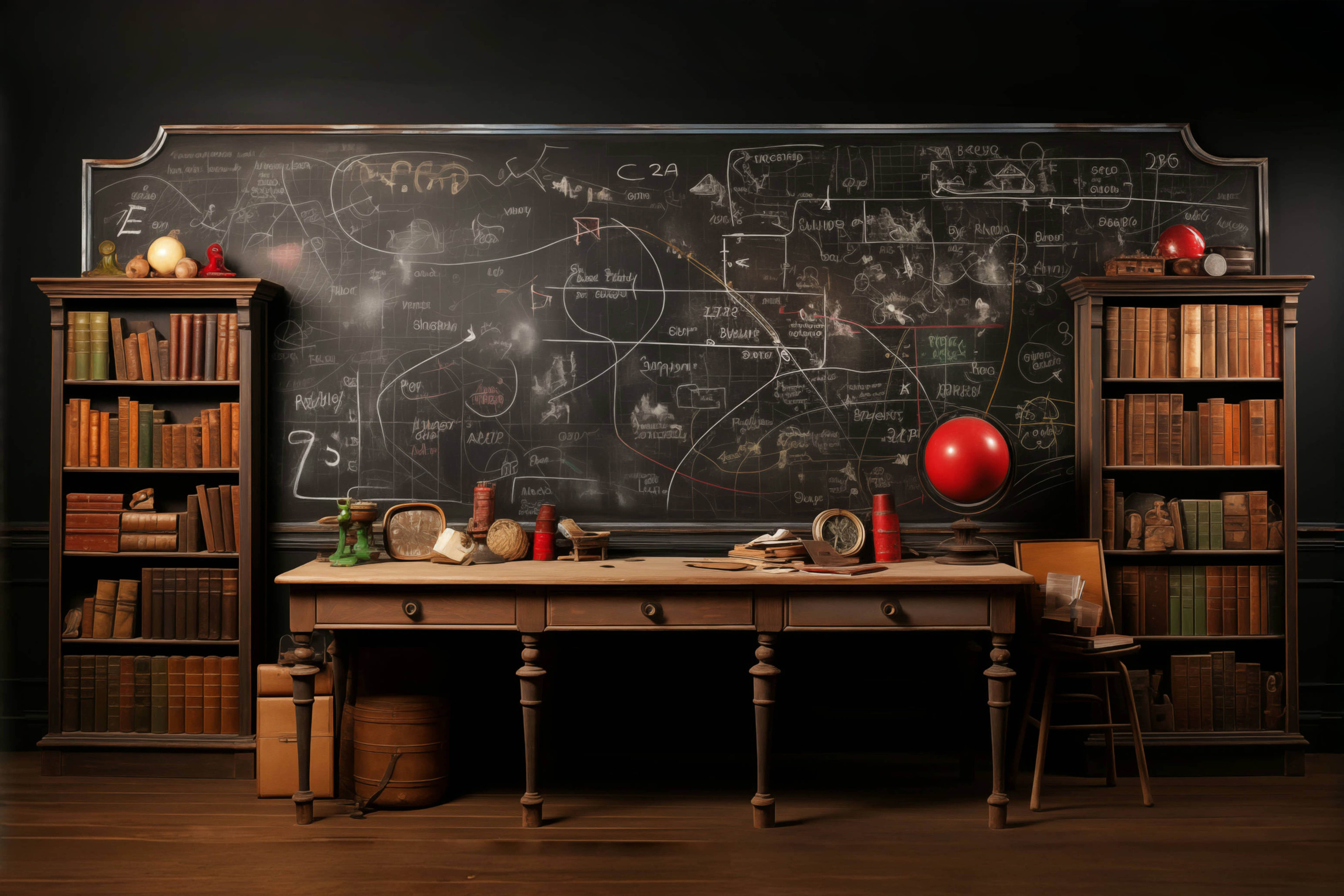 Back to School Old Classroom Photography Backdrop RR6-45