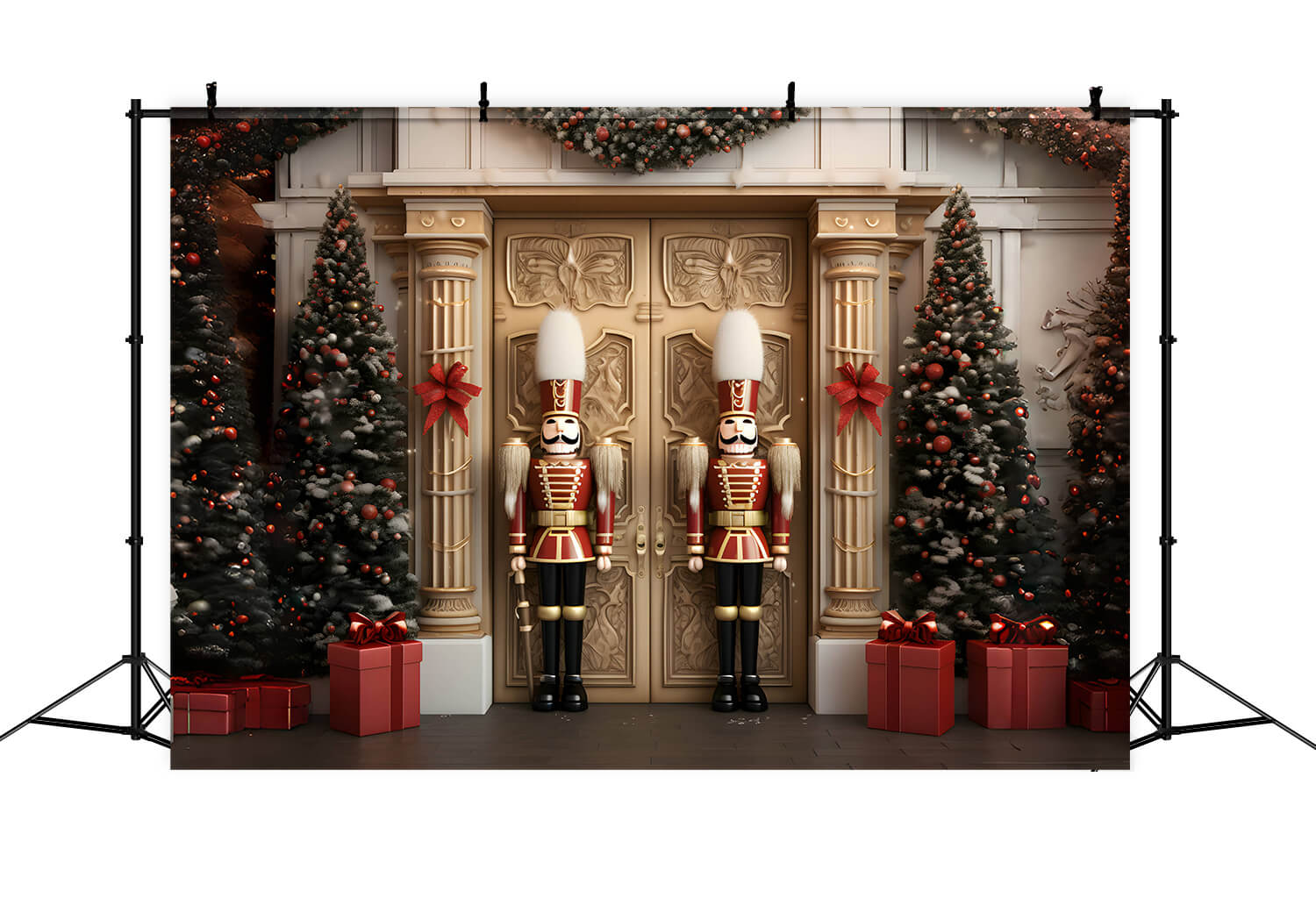 Christmas Nutcracker Doll Photography Backdrop UK RR6-53