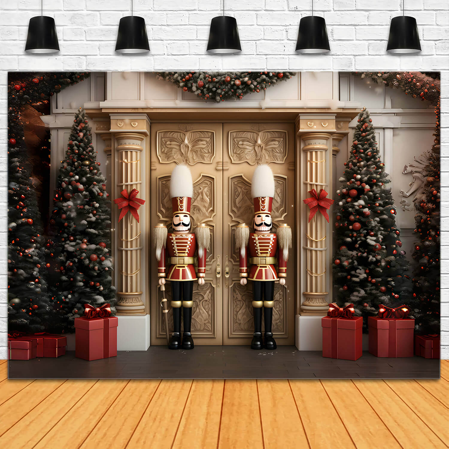 Christmas Nutcracker Doll Photography Backdrop UK RR6-53