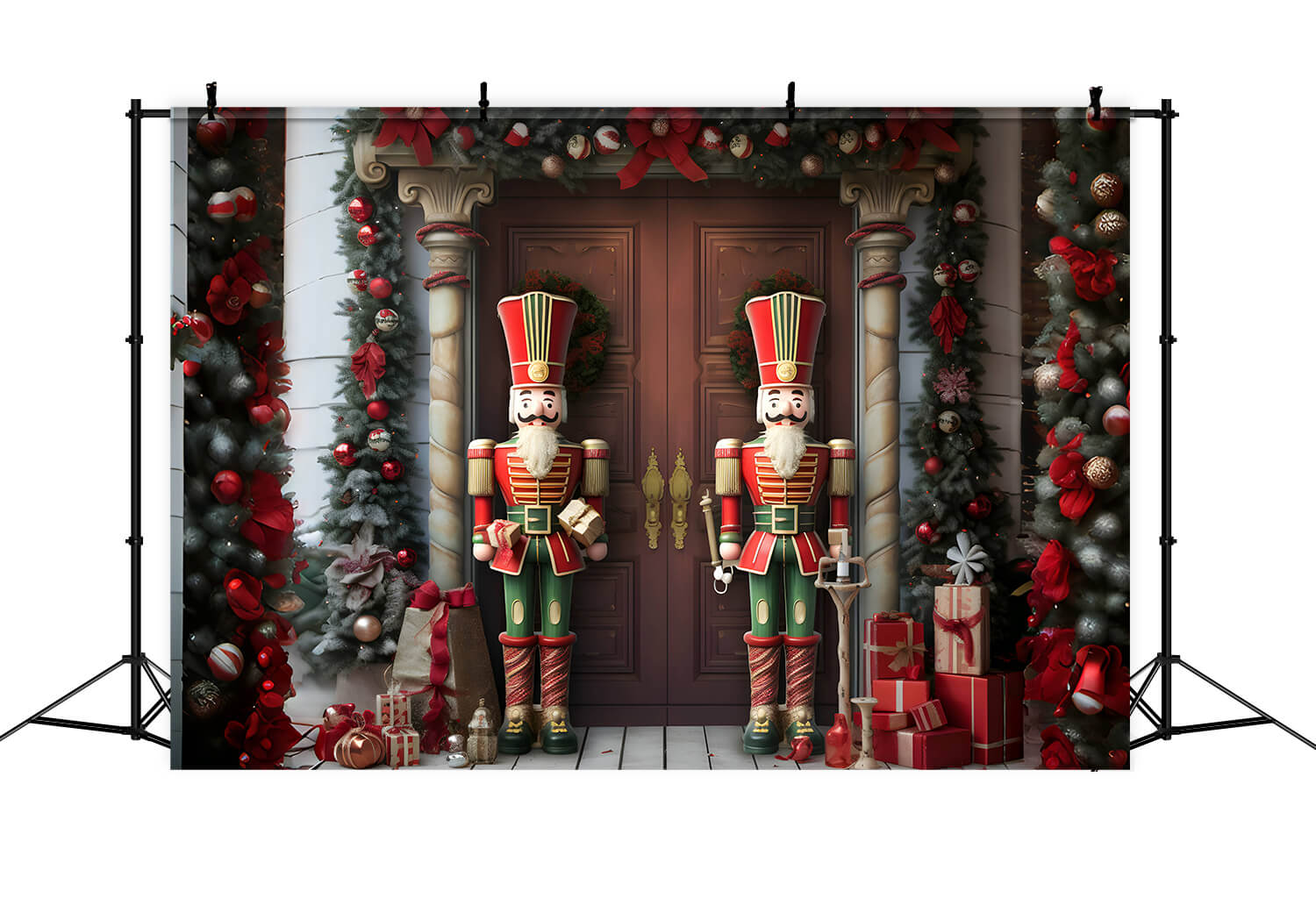 Nutcracker Christmas Trees Photography Backdrop UK RR6-55