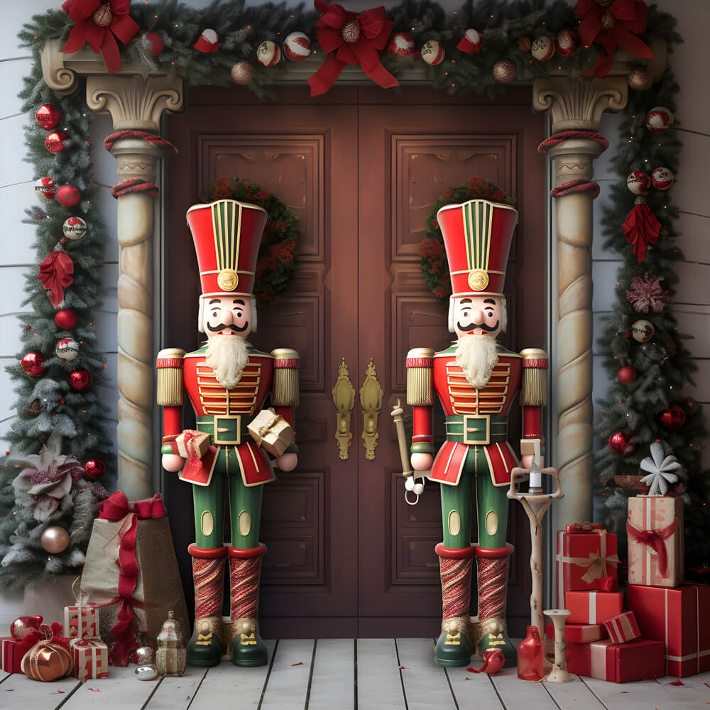 Nutcracker Christmas Trees Photography Backdrop UK RR6-55