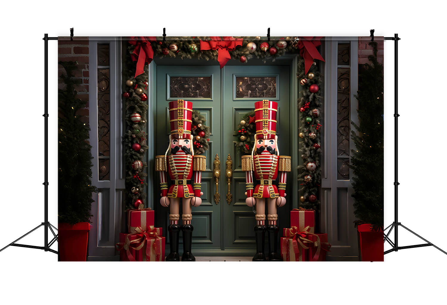 Christmas House Nutcracker Store Backdrop UK RR6-56