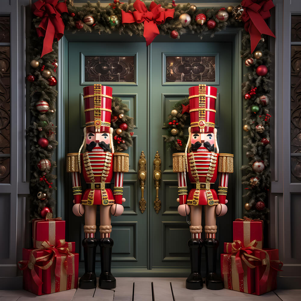 Christmas House Nutcracker Store Backdrop UK RR6-56