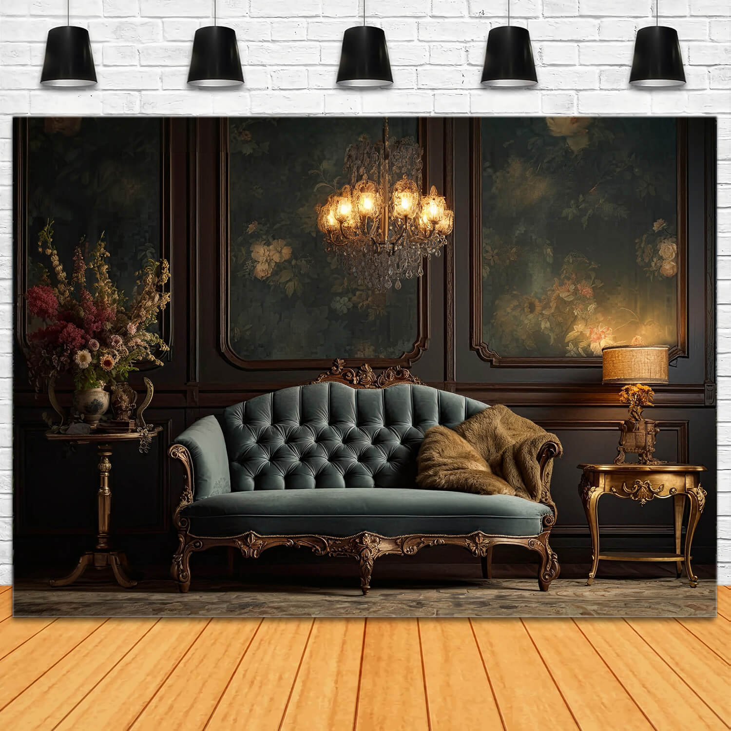 Retro Wall Living Room Sofa Lamp Backdrop UK RR6-61