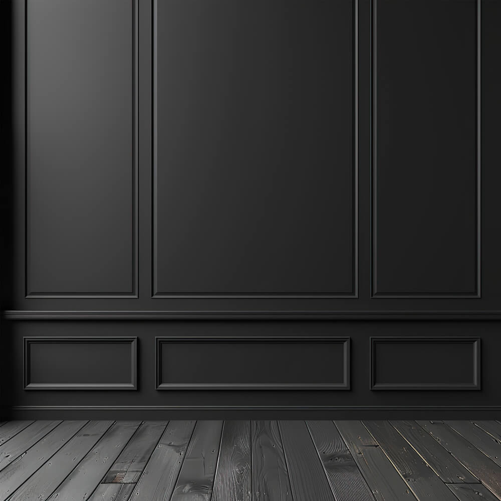 Black Retro Wall Wooden Floor Backdrop UK RR6-65