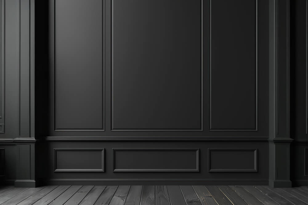 Black Retro Wall Wooden Floor Backdrop UK RR6-65