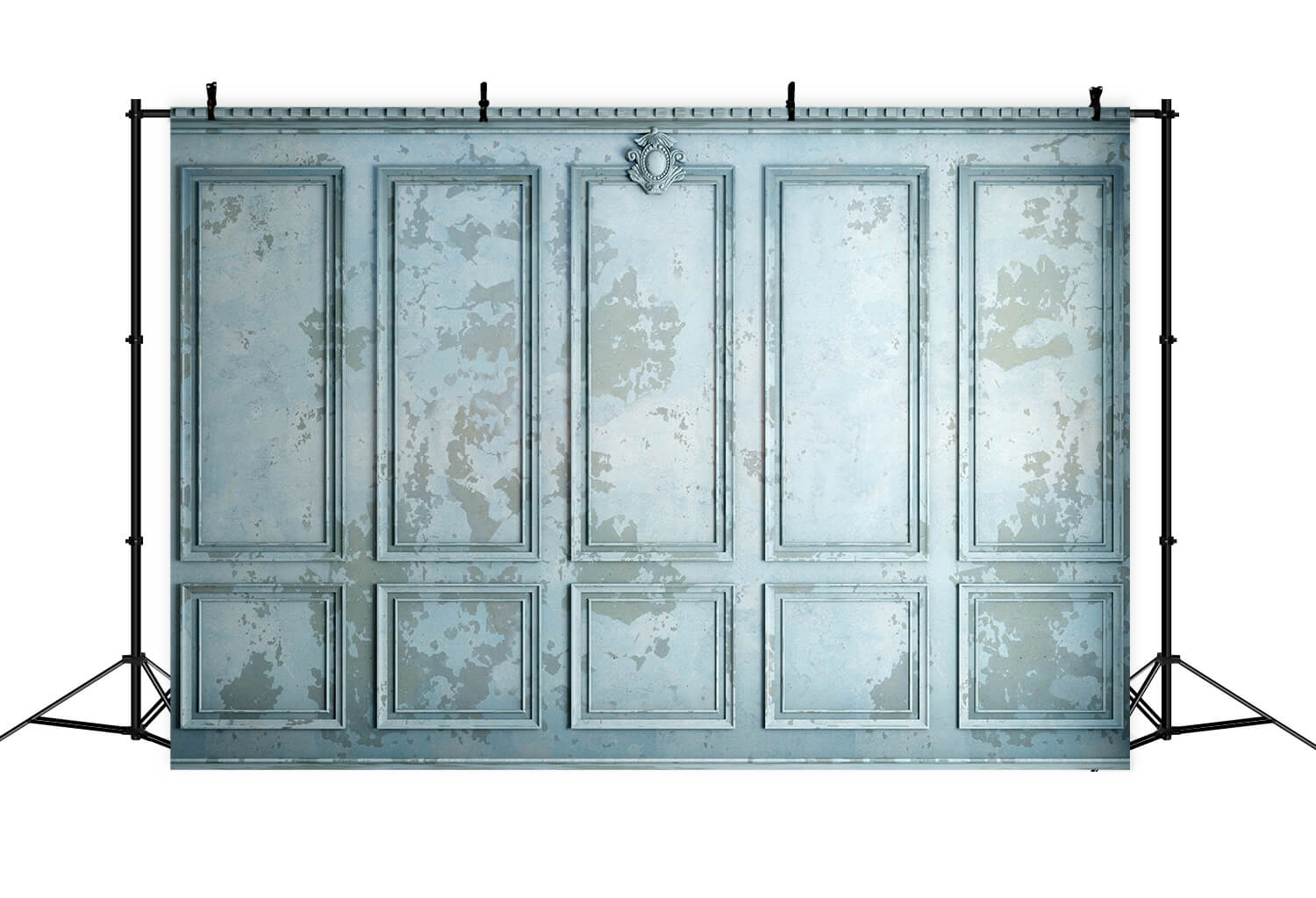 Blue Weathered Retro Wall Photography Backdrop UK RR6-83