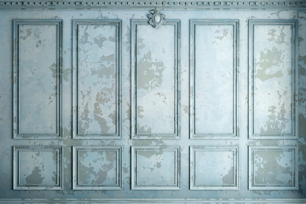 Blue Weathered Retro Wall Photography Backdrop UK RR6-83