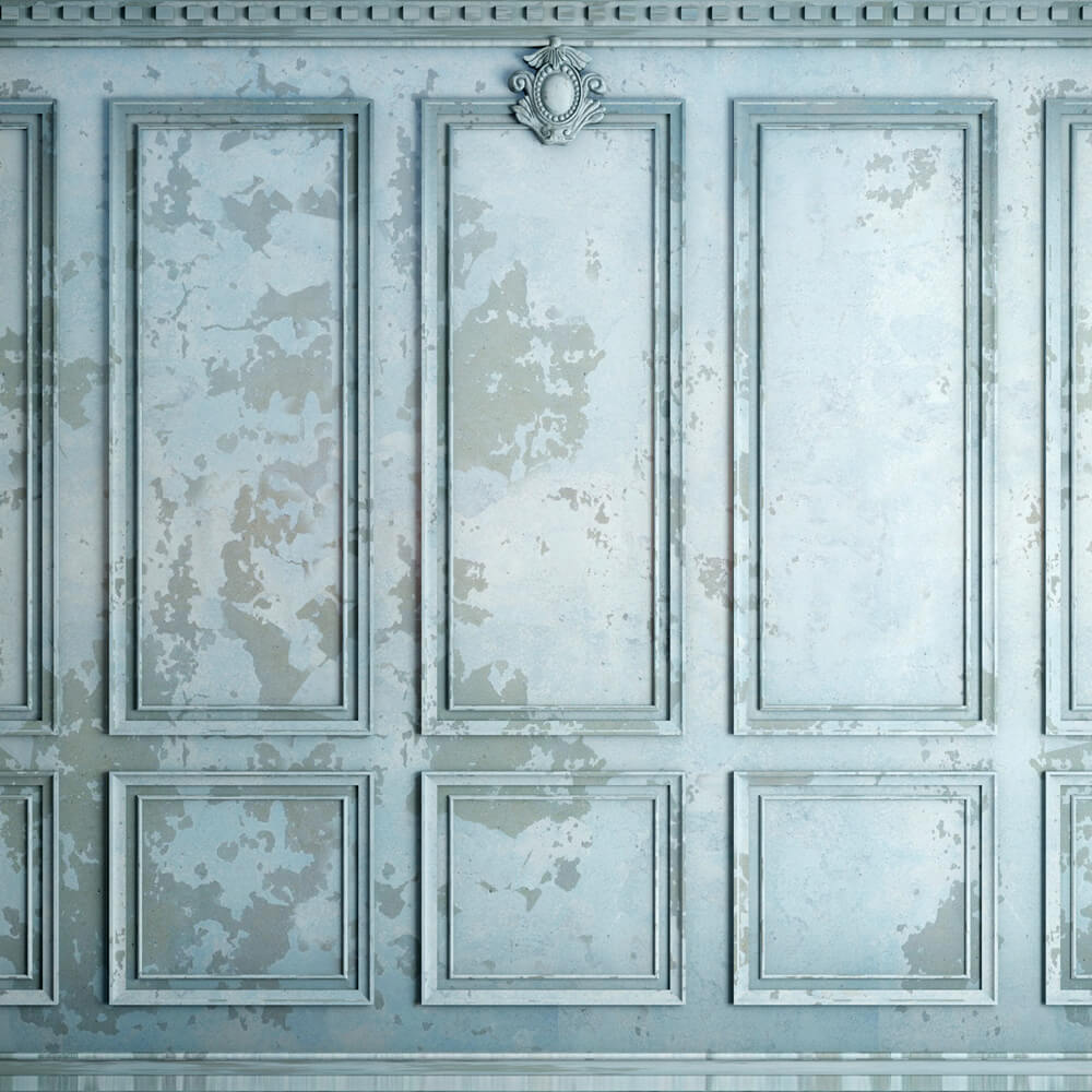 Blue Weathered Retro Wall Photography Backdrop UK RR6-83