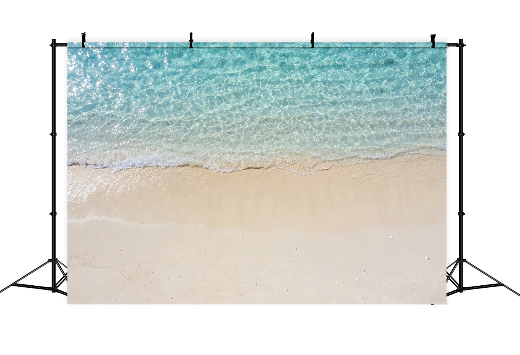 Beach Backdrop Photography Clear Turquoise Water Shore Summer Backdrop UK RR61-26