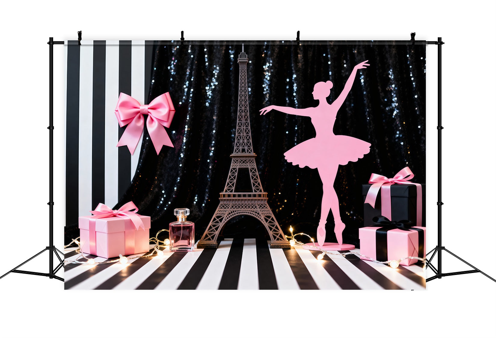 Eiffel Tower Paris Backdrop Chic Ballet Gift Showcase Paris Photo Booth Backdrop UK RR61-52