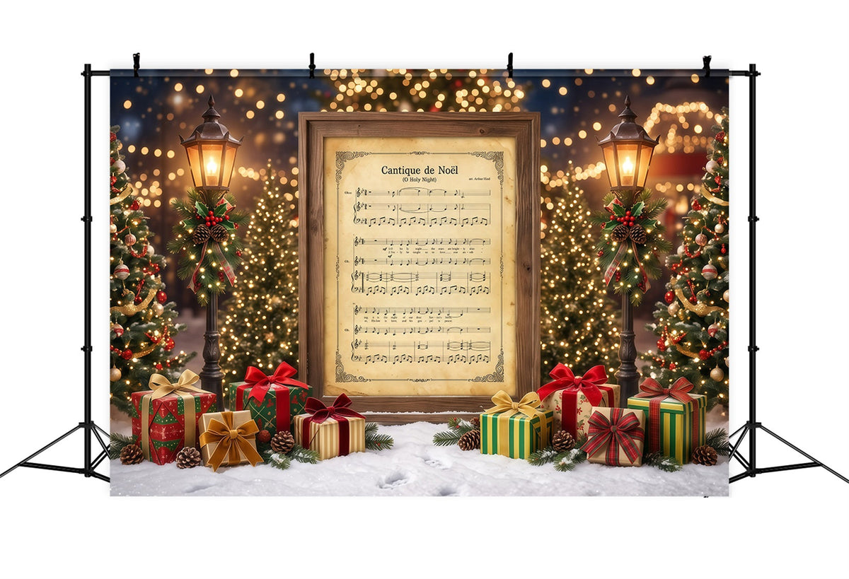 Christmas Sheet Music Backdrop Vintage Carol Music Display Fun Christmas Backdrop UK RR610-39