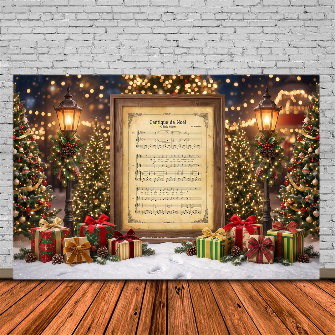 Christmas Sheet Music Backdrop Vintage Carol Music Display Fun Christmas Backdrop UK RR610-39