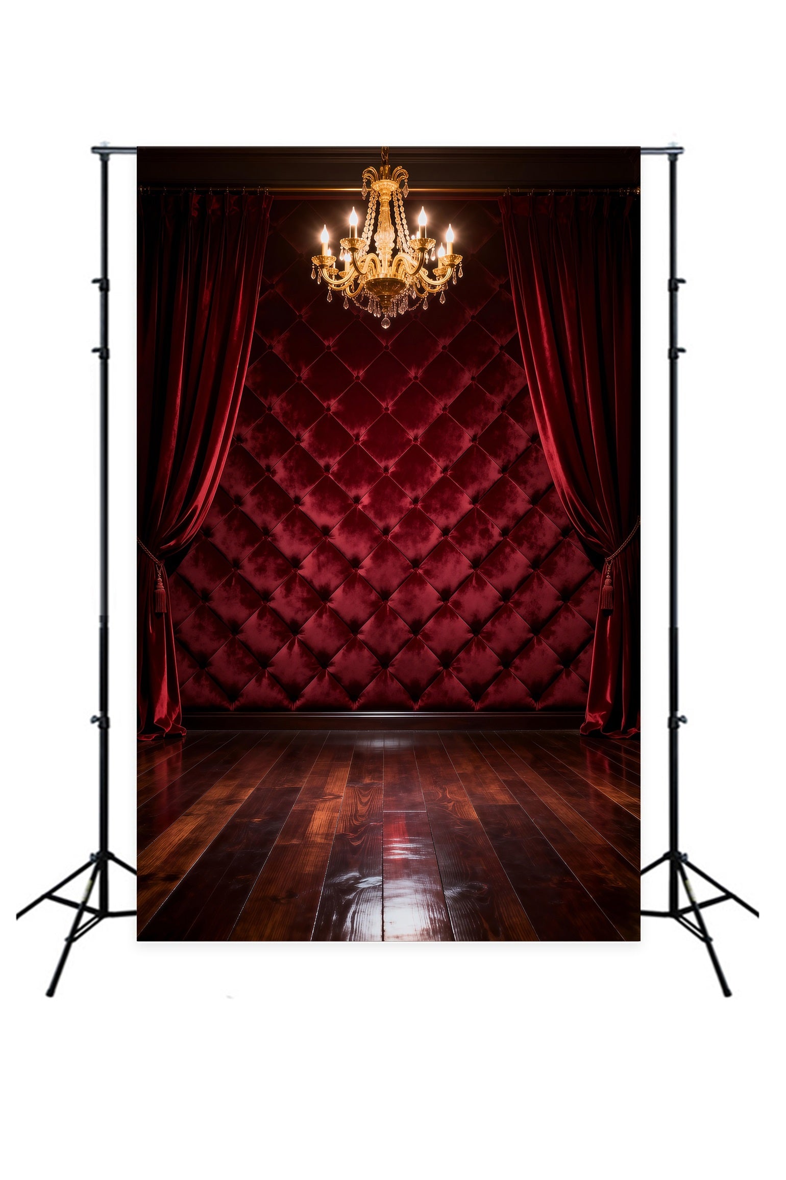 Boudoir Backdrop Burgundy Quilted Wall Drapes Vintage Photography Backdrop UK RR62-68