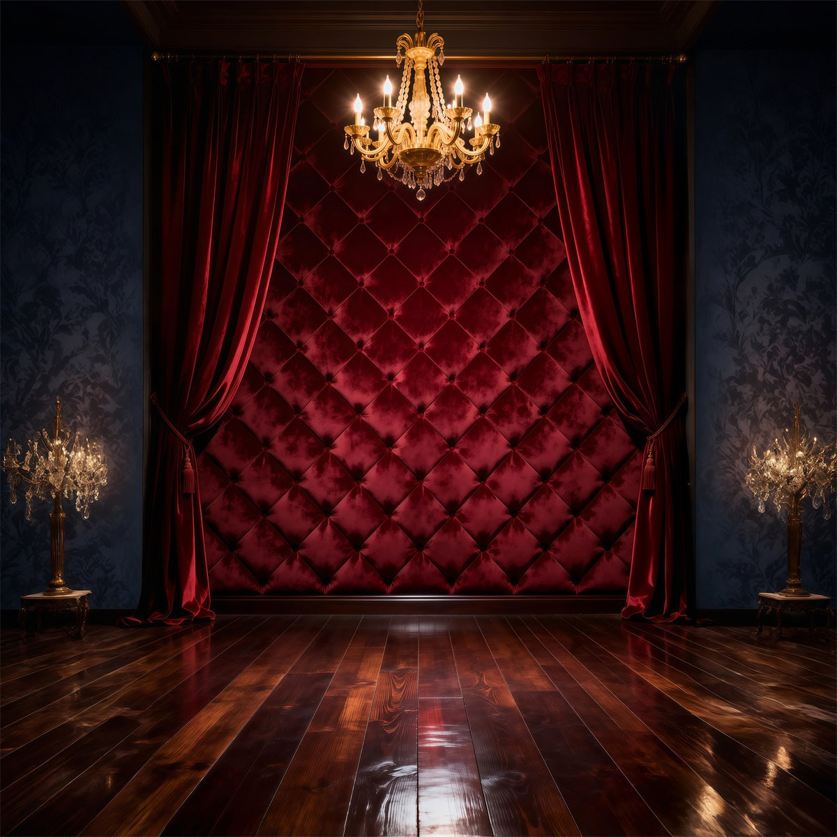 Boudoir Backdrop Burgundy Quilted Wall Drapes Vintage Photography Backdrop UK RR62-68