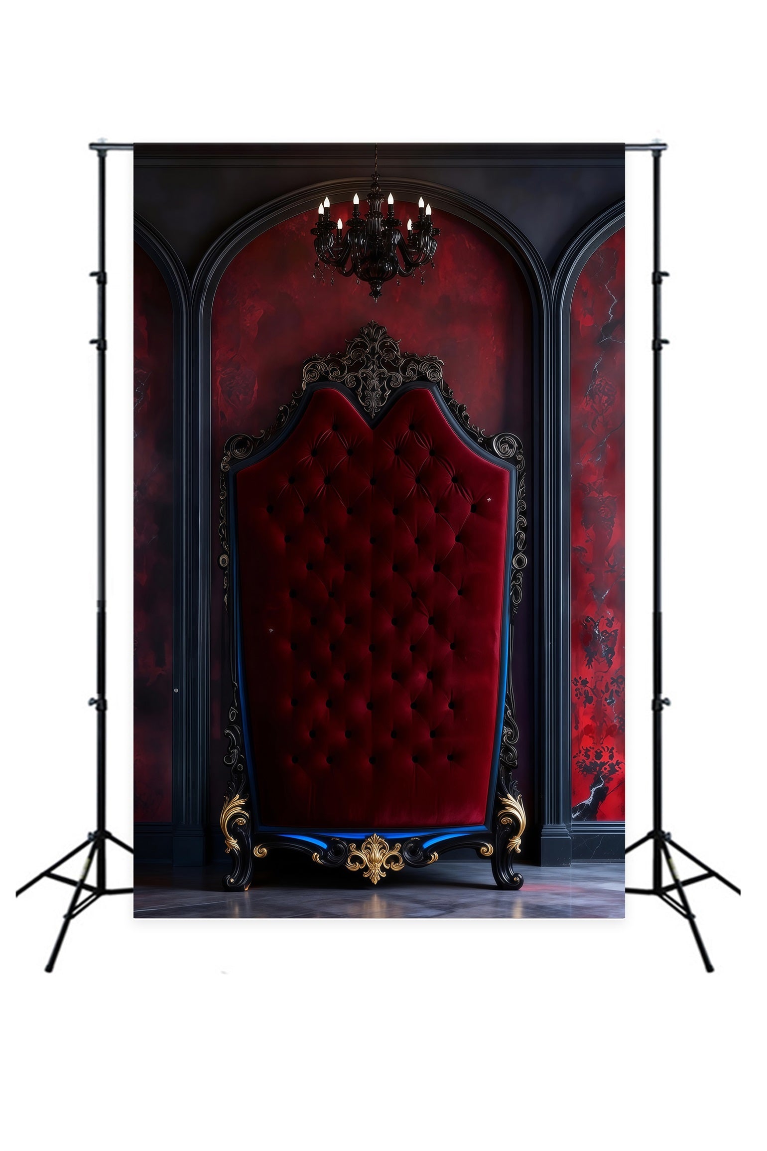 Boudoir Photography Backdrops Gothic Velvet Throne Arch Vintage Wall Backdrop UK RR62-69