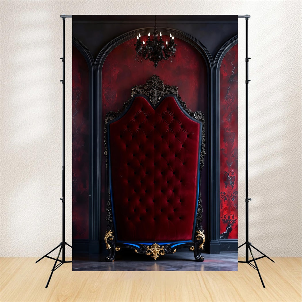 Boudoir Photography Backdrops Gothic Velvet Throne Arch Vintage Wall Backdrop UK RR62-69