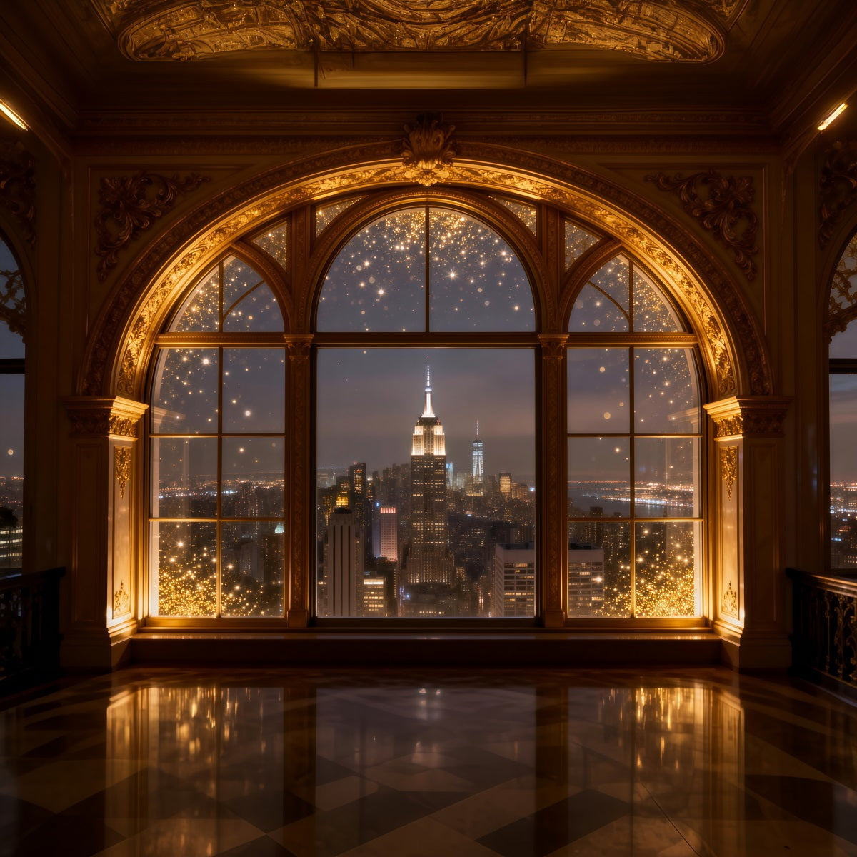 Backdrops for Boudoir Gilded Arched City Glow Boudoir Photo Backdrops UK RR62-82