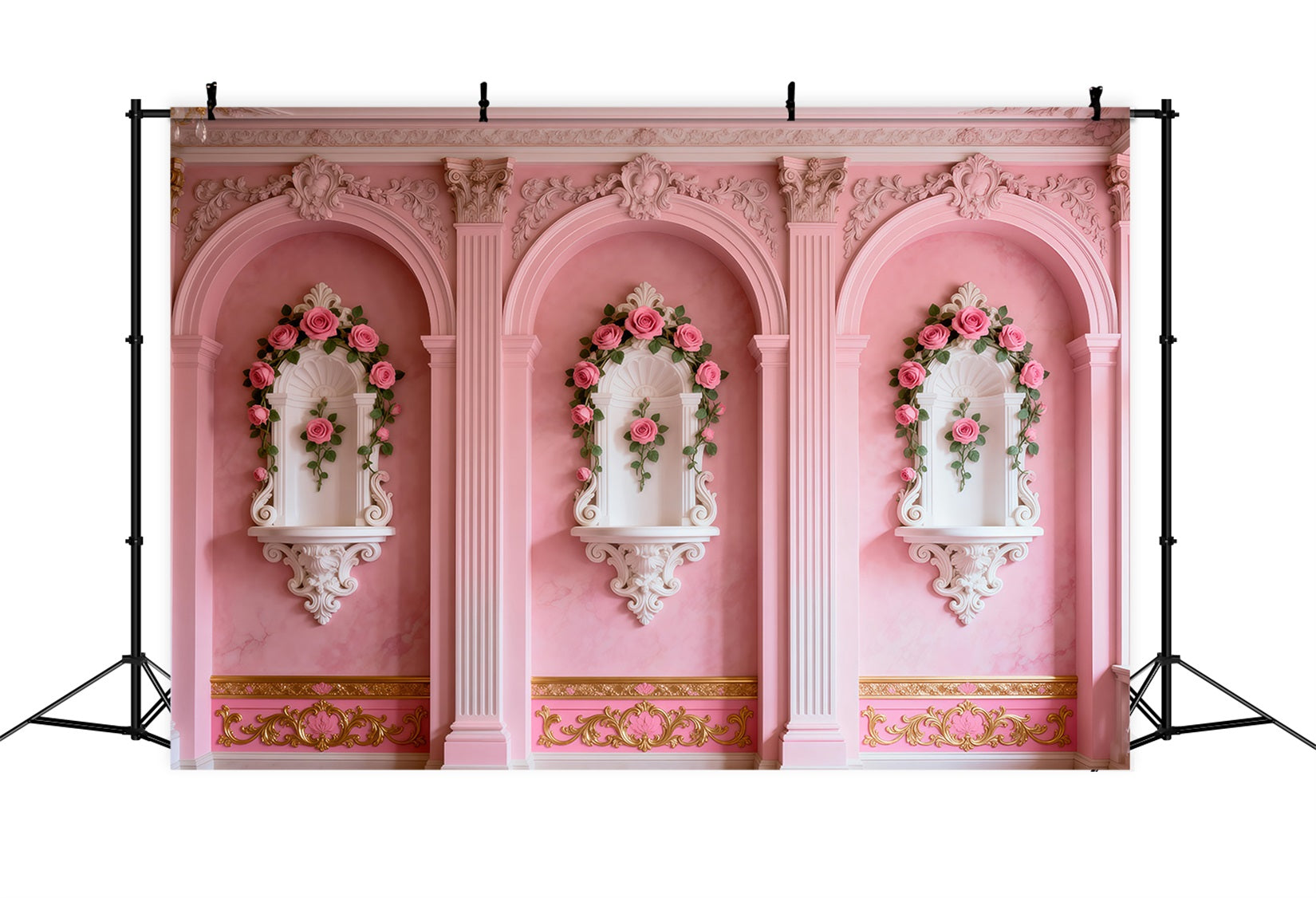 Boudoir Photography Backdrops Blush Rose Alcove Arches Vintage Wall Backdrop UK RR62-97