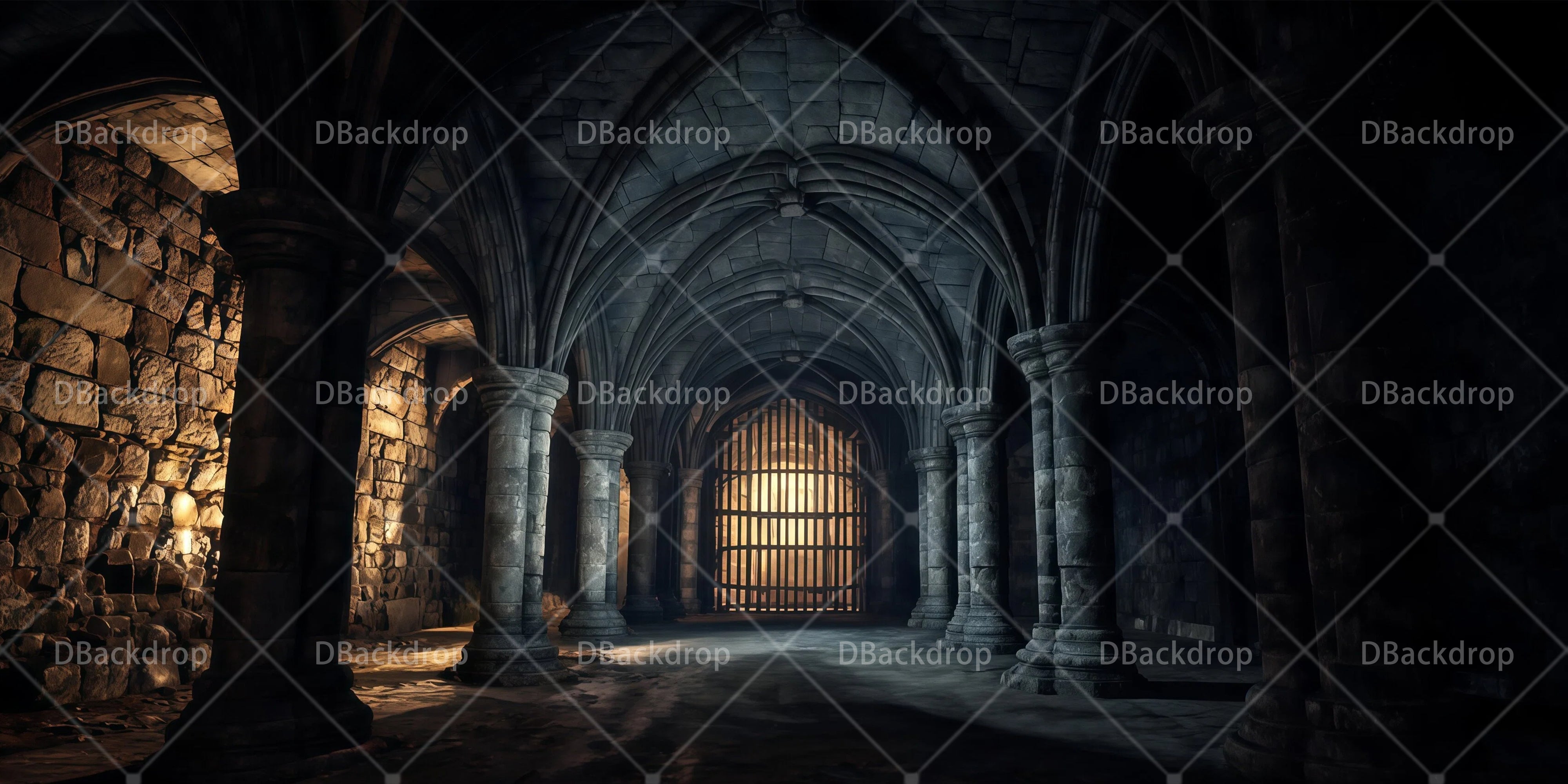Stage Backdrops Dragon's Lair Graystone Movie Theater Backdrop UK RR65-T104