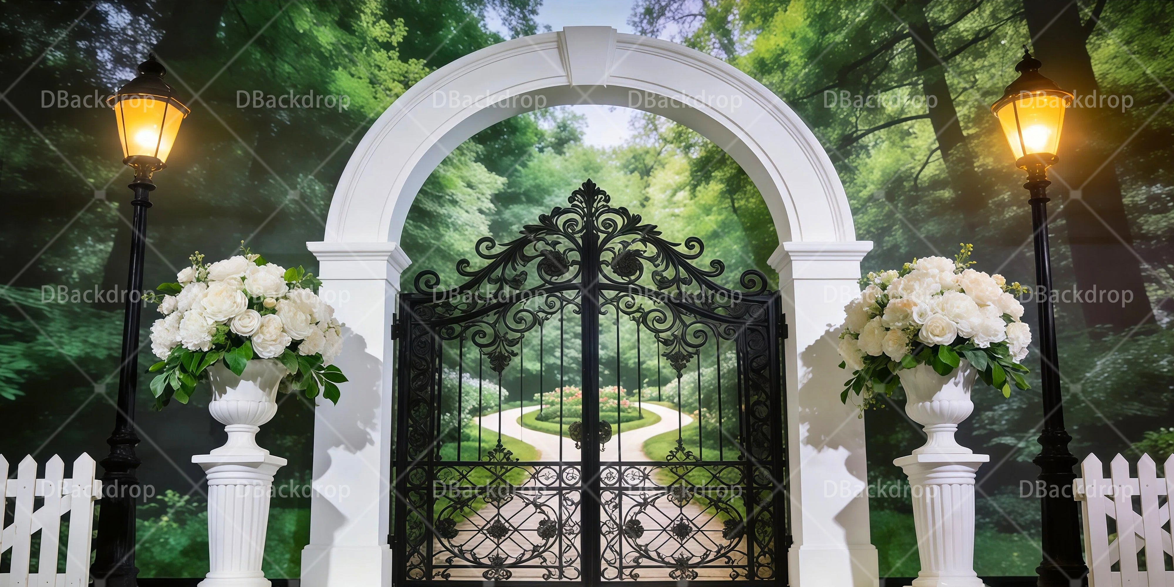 Theater Stage Backdrop Garden Wedding Performance Backdrop UK RR65-T111