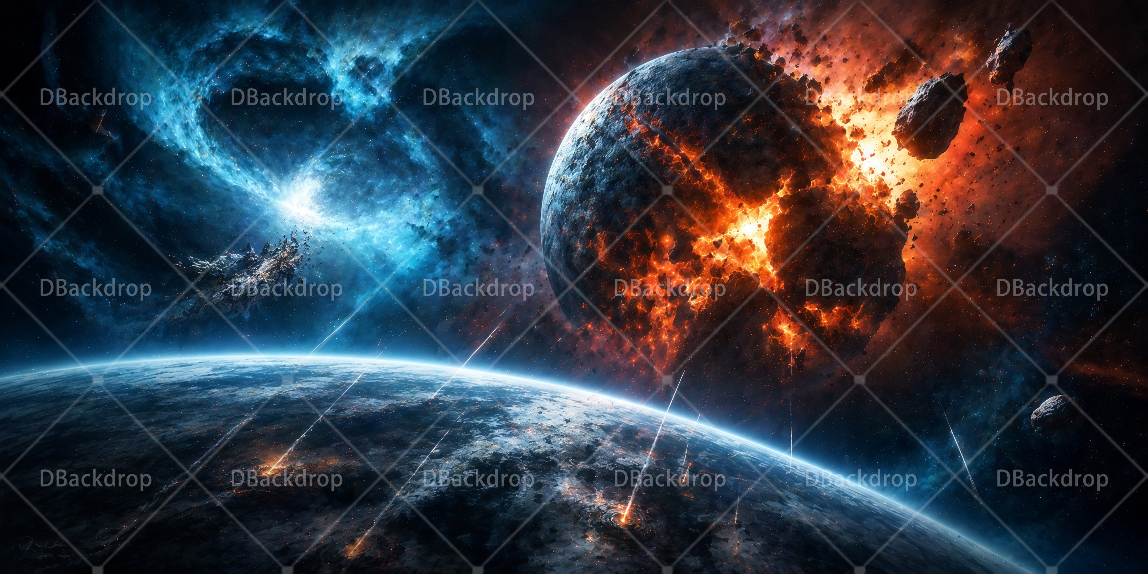 Space Theme Backdrop Vast Planet VBS Backdrops UK RR65-T12