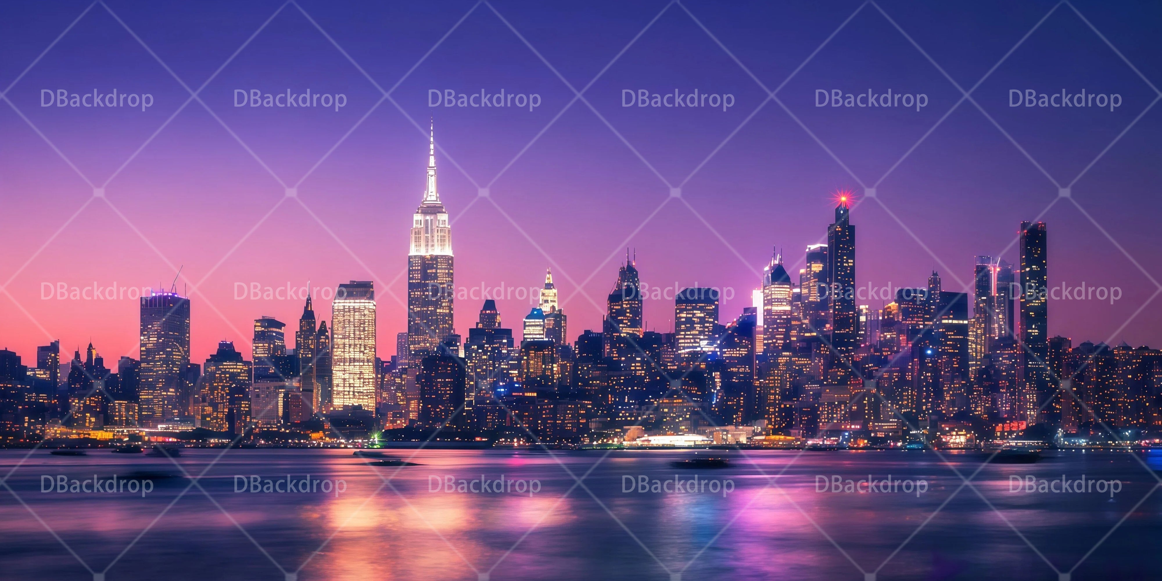 Performance Backdrops NYC Night Lights School Play Backdrops UK RR65-T32