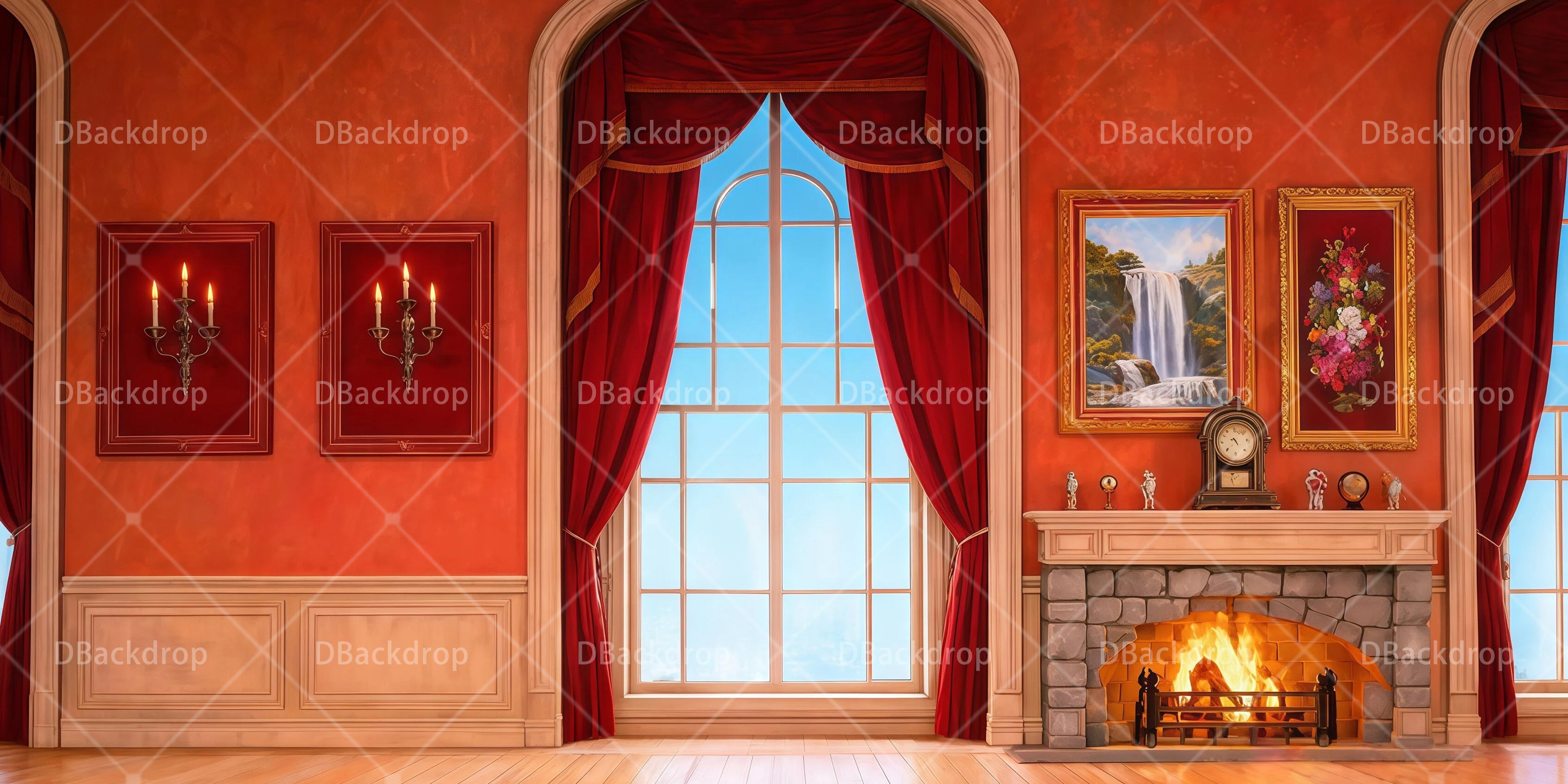 Stage Backdrops Lavish Parlor Backdrop For Theater Play UK RR65-T39