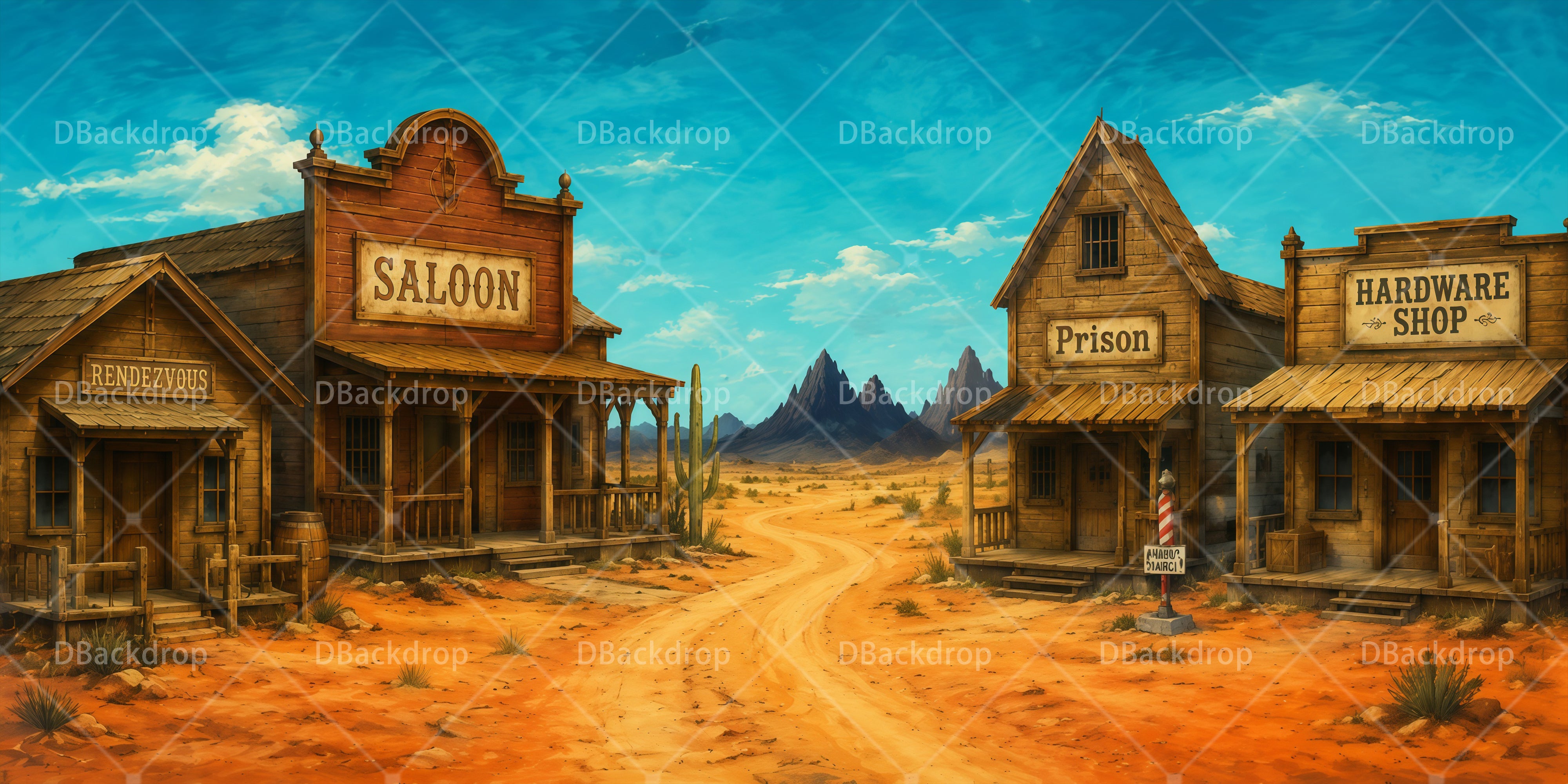 Western Backdrops Rural Scenery VBS Backdrops UK RR65-T3